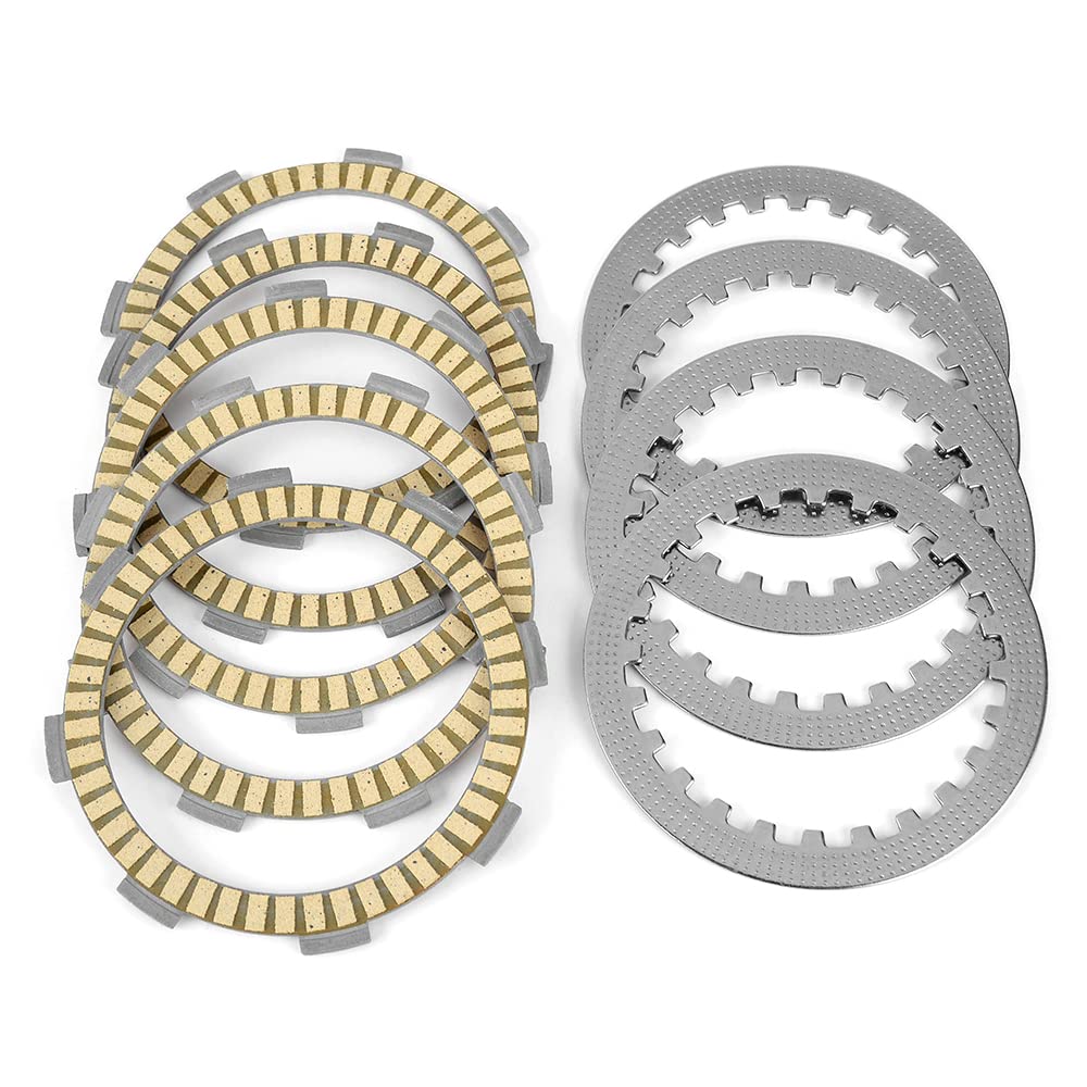 TERAM OISIRS - Kit de discos recortados y lisos para embrague para Honda NX 125 K/S/F Transcity de 1989 1990 1991 1992 1993 1994 1995 1996 1997