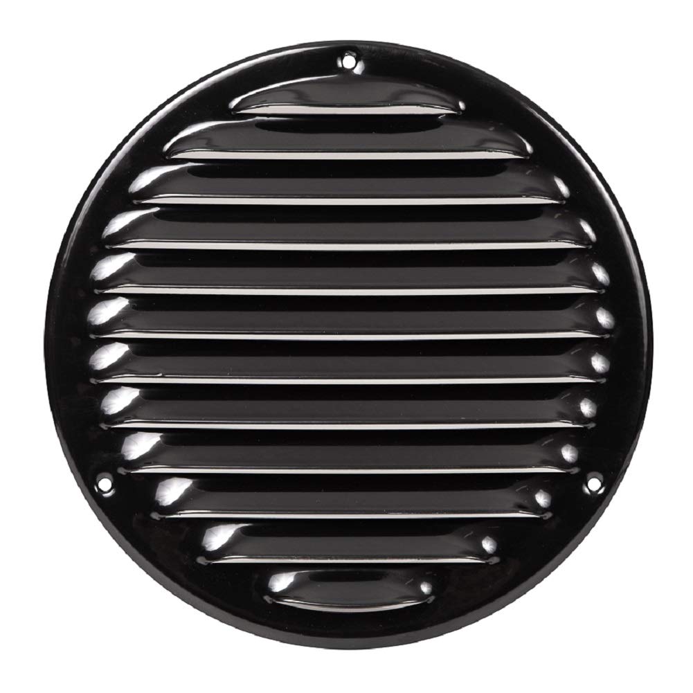6'' Round Steel Vent Cover Black Air Return Grille Sidewall and