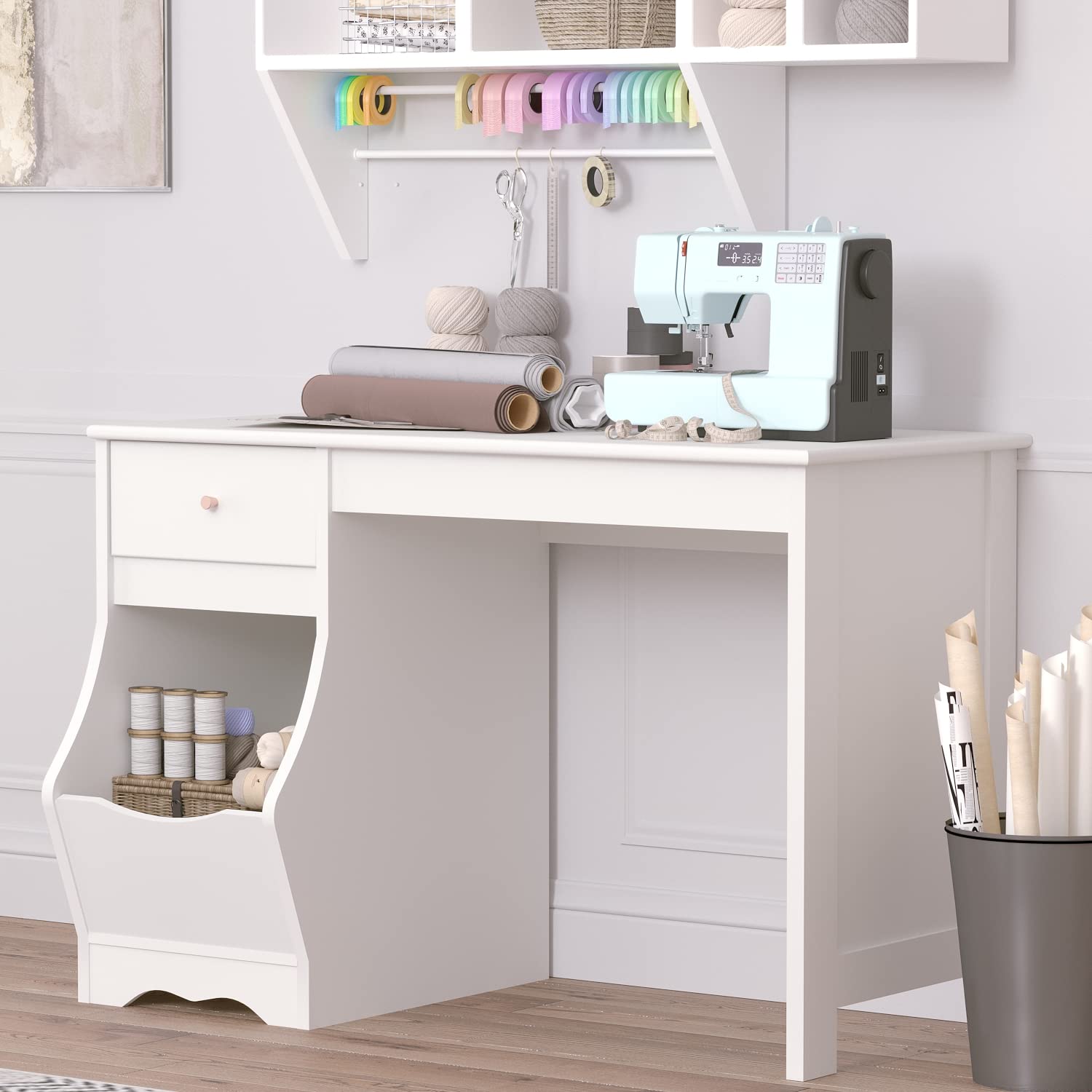 Buy Sewing Table & Craft Table, Wood Sewing Desk with Drawer