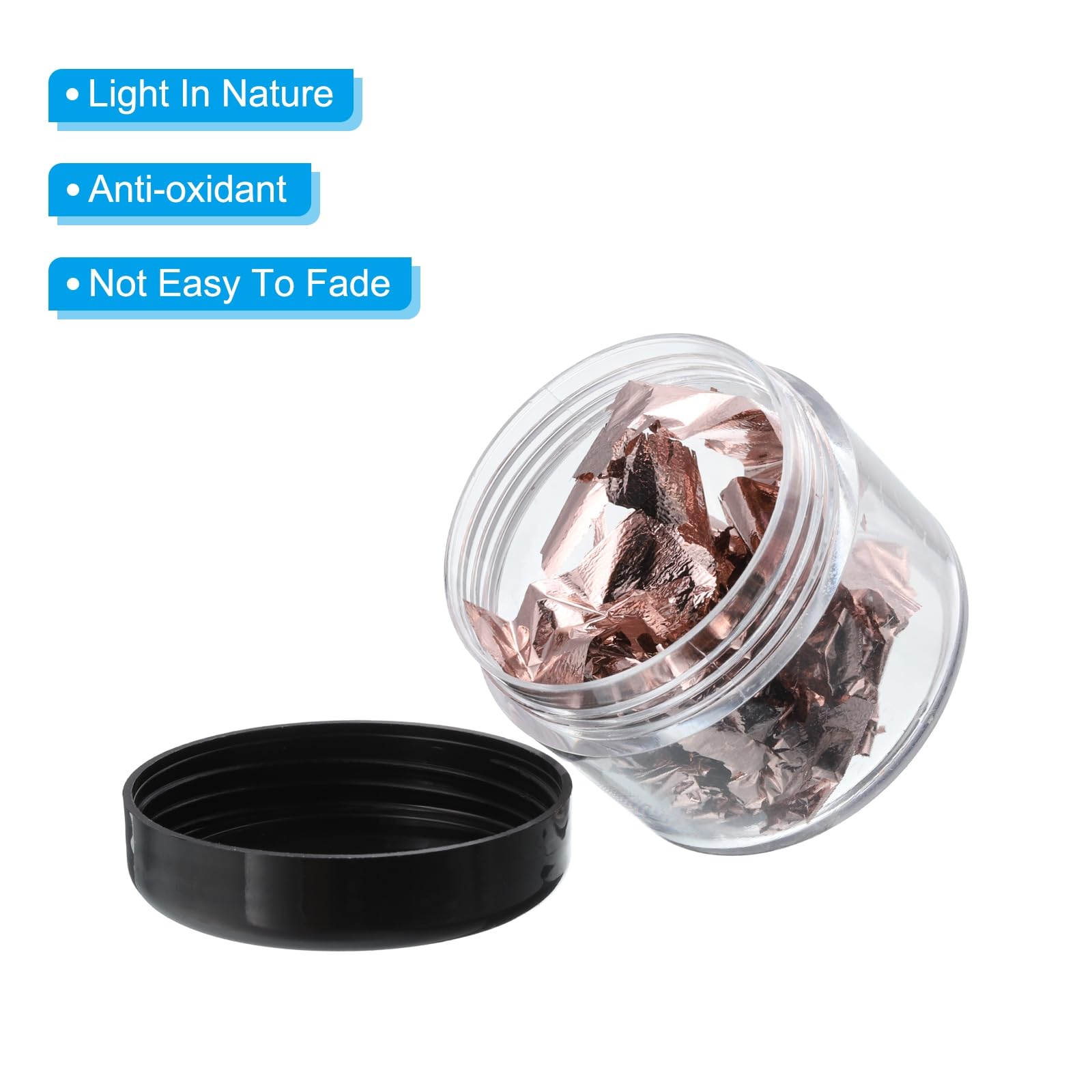 PATIKIL Gold Foil Flakes for Resin 10Bottles/10Gram Gold Leaf Flakes Metallic Gold Foil Flakes with Tweezers for Nail Design Craft Painting Jewelry Making - Image 4