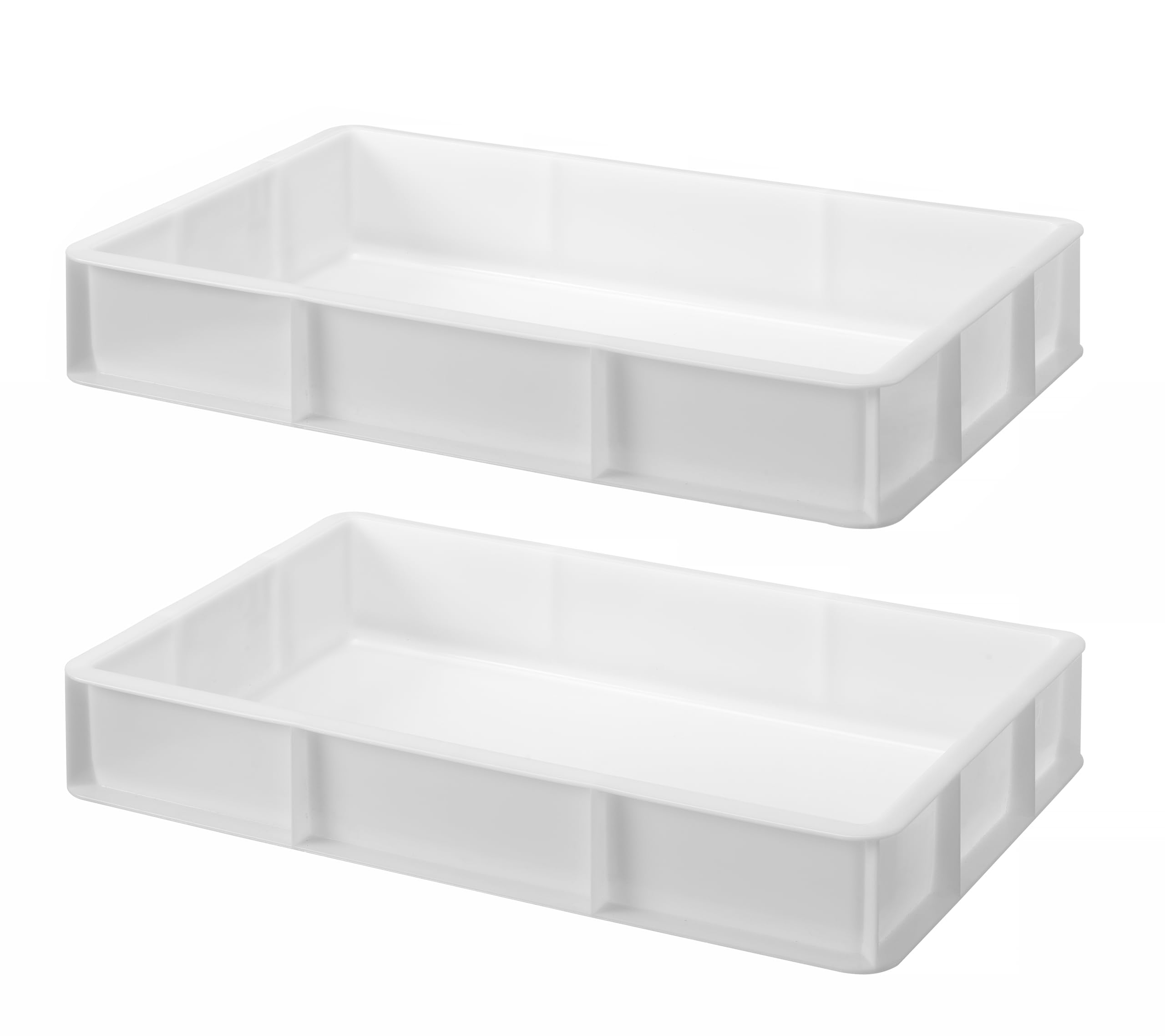 HENDI Caja para masa de pizza y de pan GN 1/1, caja de fermentación, apilable, sin tapa, apta para alimentos, recipiente contenedor porta masa alimentos, sin BPA, 530x325x(H)90mm, HDPE