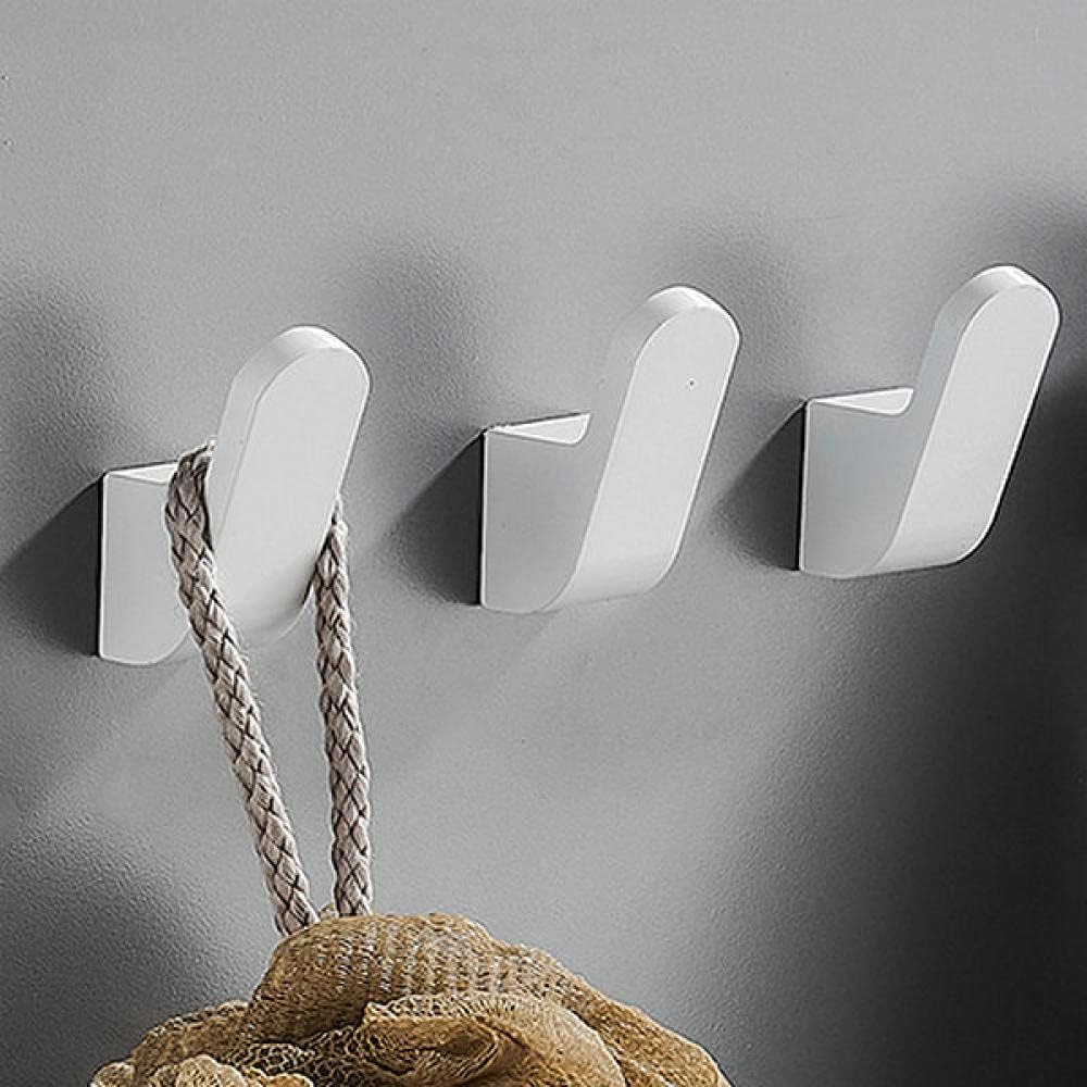 Aluminum Painted Hook Robe Hooks Clothes Hook Wall Mounted Clothes Hanger Door Hook 4 Pieces Black A