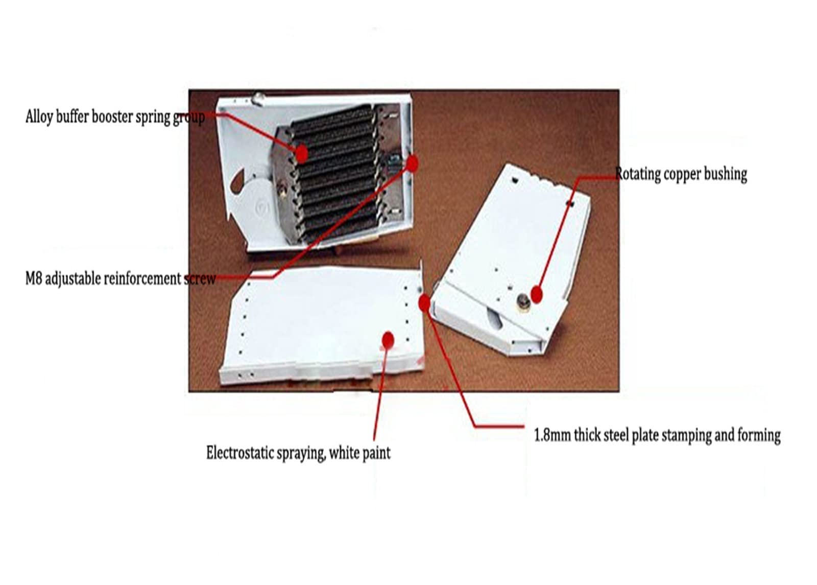 Kit de herrajes para cama Bricolaje Mecanismo de cama con 9 resortes audaces kits de hardware de cama oculto Doble accesorios de bisagras de cama de pared for 1.2-2m cama cama Muebles para sofá cama