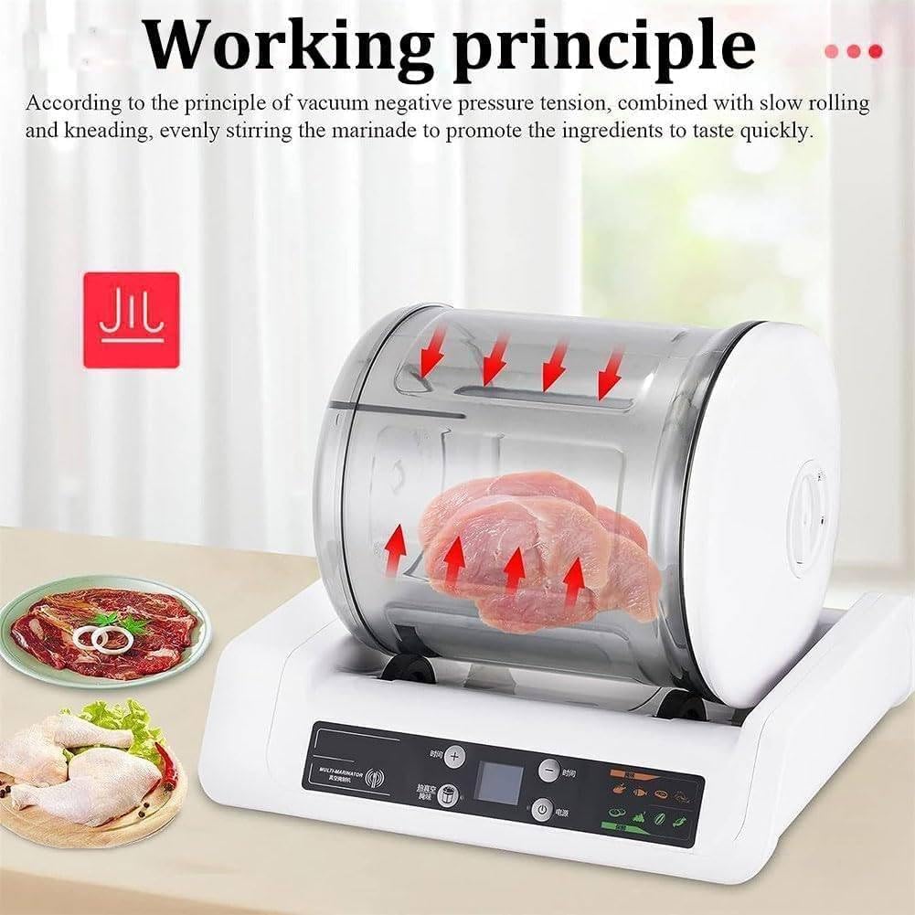 Marinador eléctrico del Vaso del vacío - Vaso automático de la Carne con Temporizador y Puerto Deportivo rápido | Control táctil para Carne y Verduras