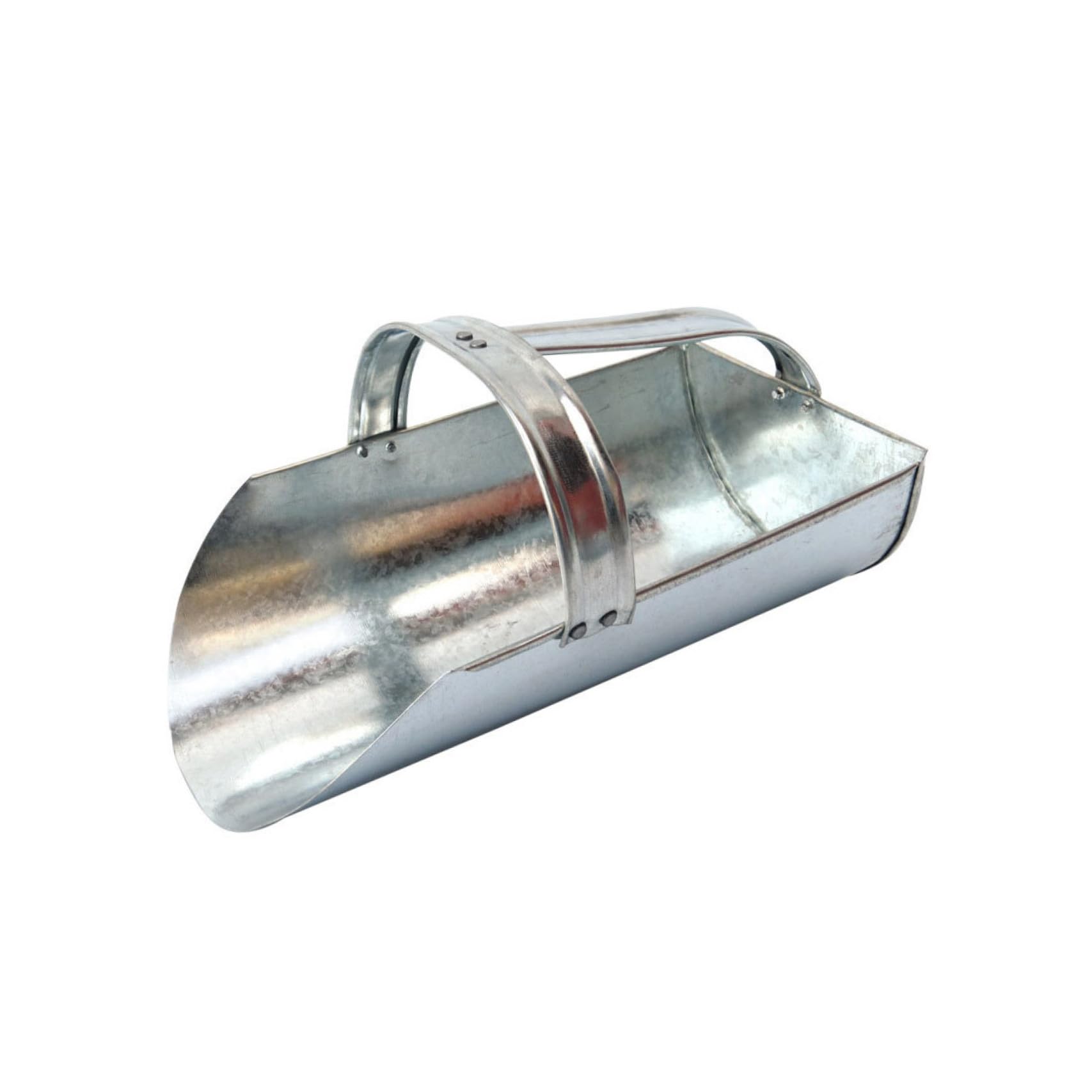 Kisangel Paletta per Mangime in Ferro Spessa e Pratica per Forniture Agricole, Comoda da Usare, per Fattorie e Aree Verdi, Utensile Resistente Argento