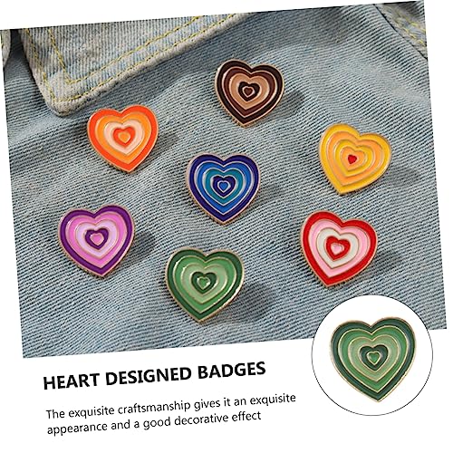 Broche de solapa mama con corazón de arco iris como tierno recuerdo de aleación 6