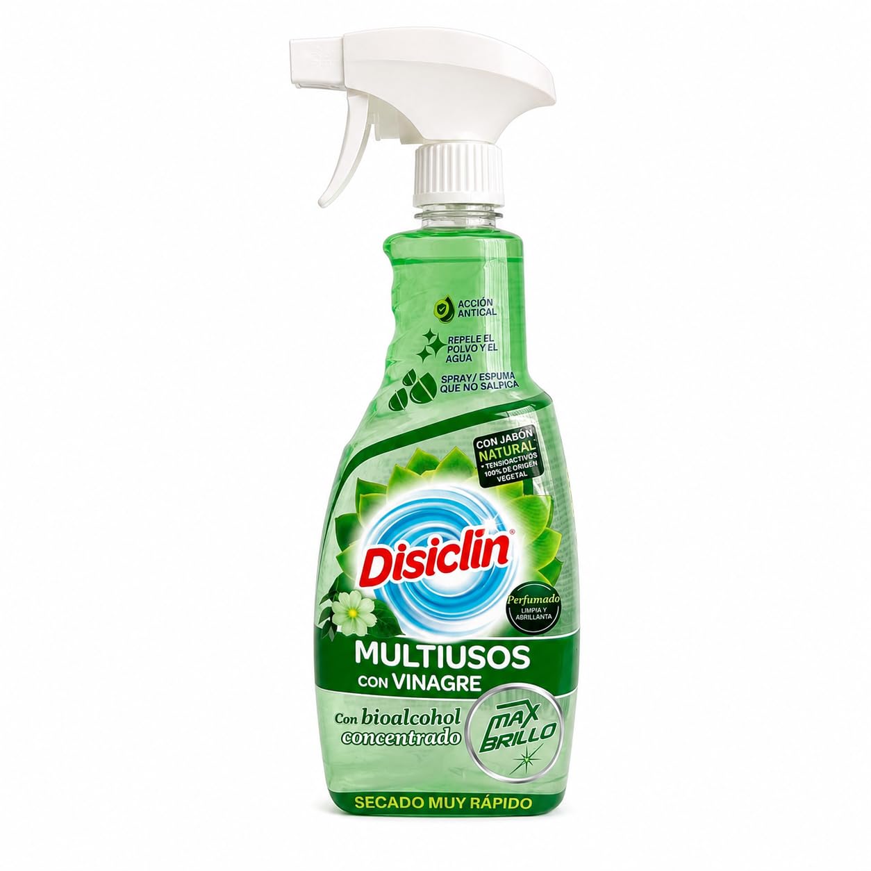 Disclin Limpiador Multiusos Max Brillo con Vinagre Spray 750 ml | Pack 12 unidades | Limpieza Hogar | RASMACOR