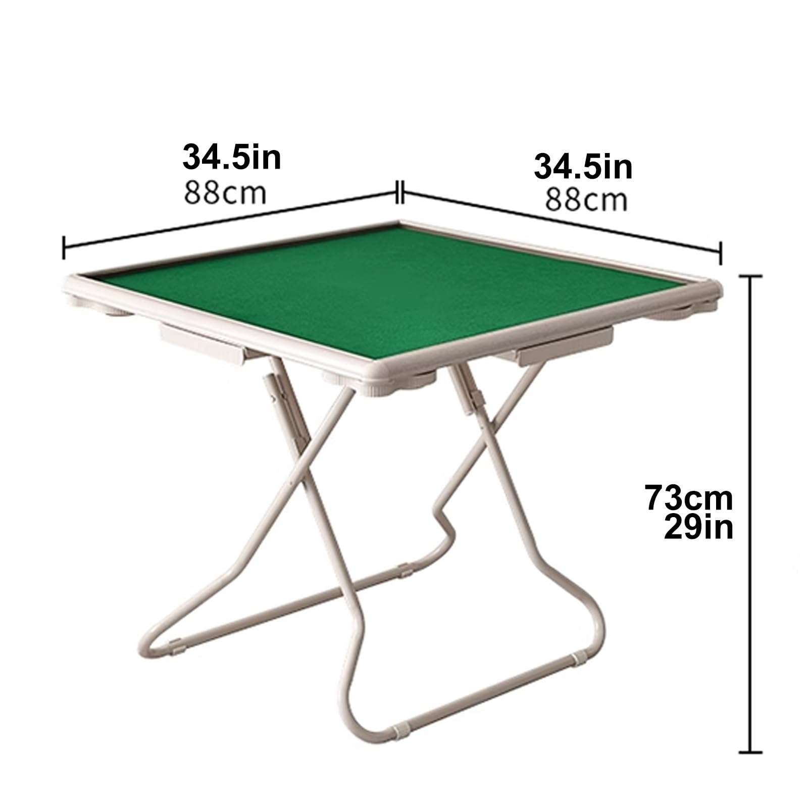 Tavolo da gioco pieghevole con contenitore e portabicchieri, design portatile per carte e giochi Domino, soluzione salvaspazio