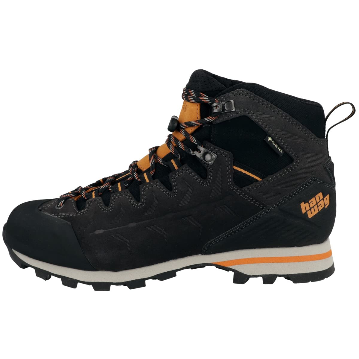 Hanwag Men's Makra Light Gtx - Asphalt/orange - 10.5