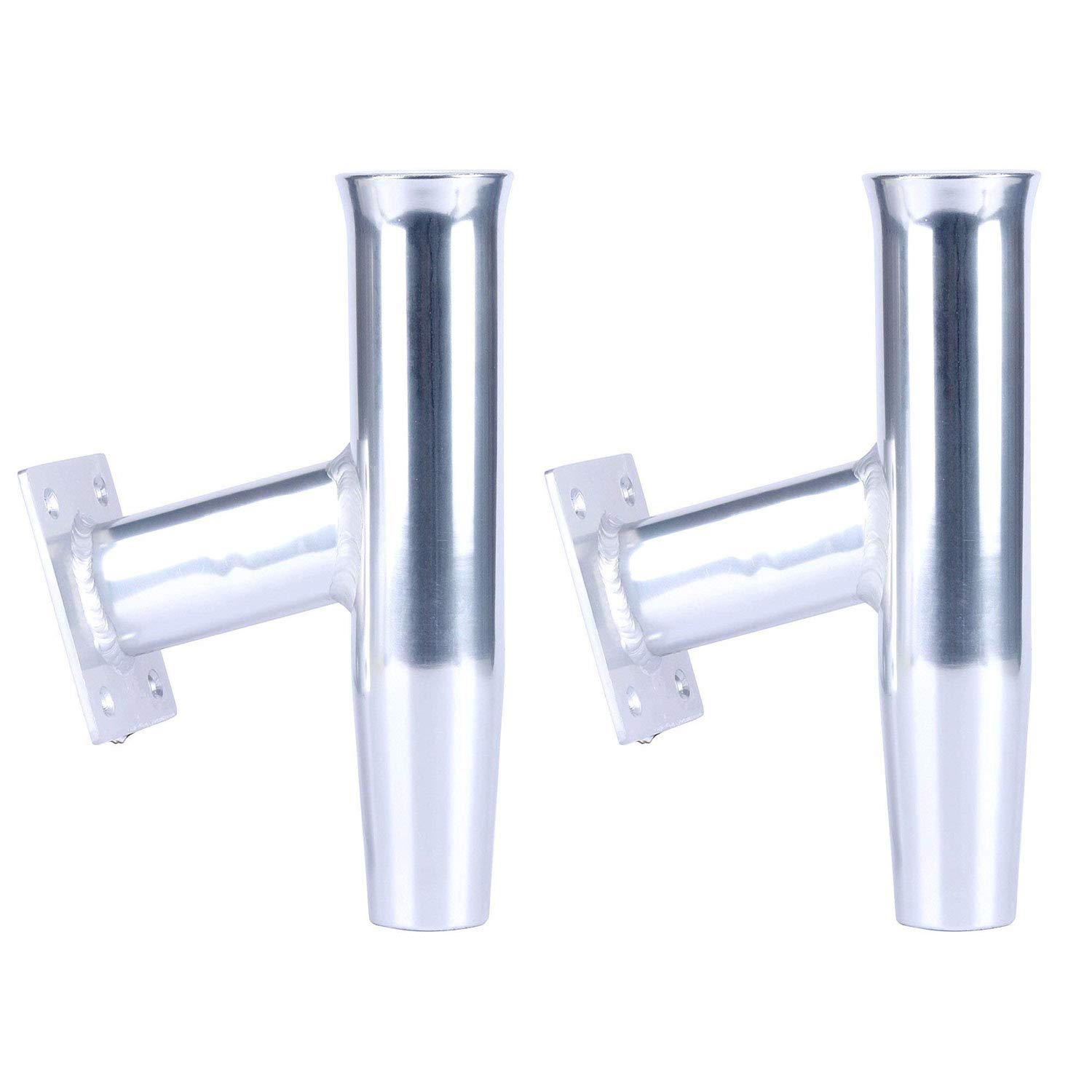 Amarine Made - Supporto per asta singola in alluminio, montaggio a parete, 15 gradi (2 pezzi)