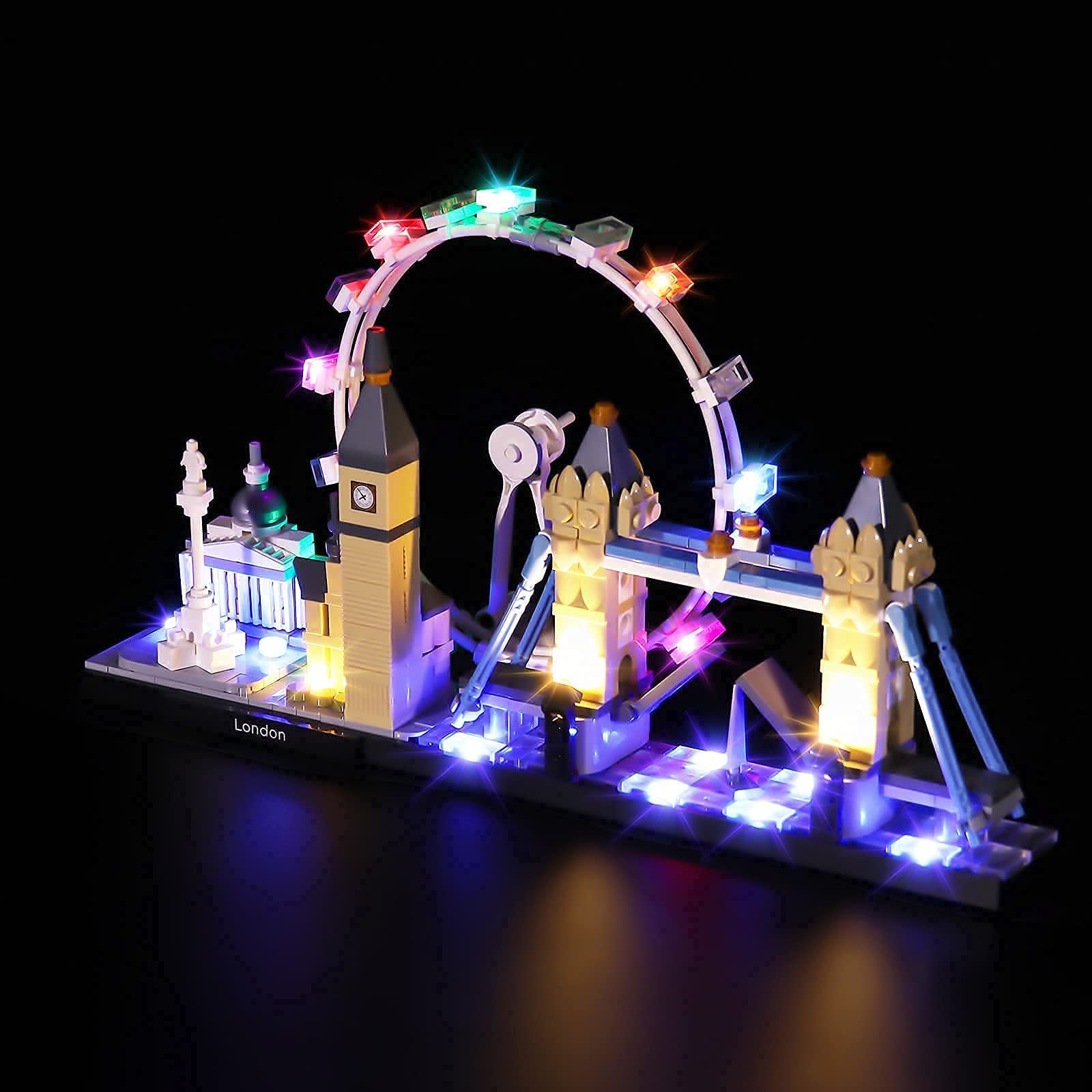 LocoLee Led Licht Set Kompatibel mit LEGO Architecture London Skyline,Dekorations Led Beleuchtungs Set Compatible with LEGO 21034 London Collectible Light Kit, Nur Lichter-Set,Kein Modell (London)