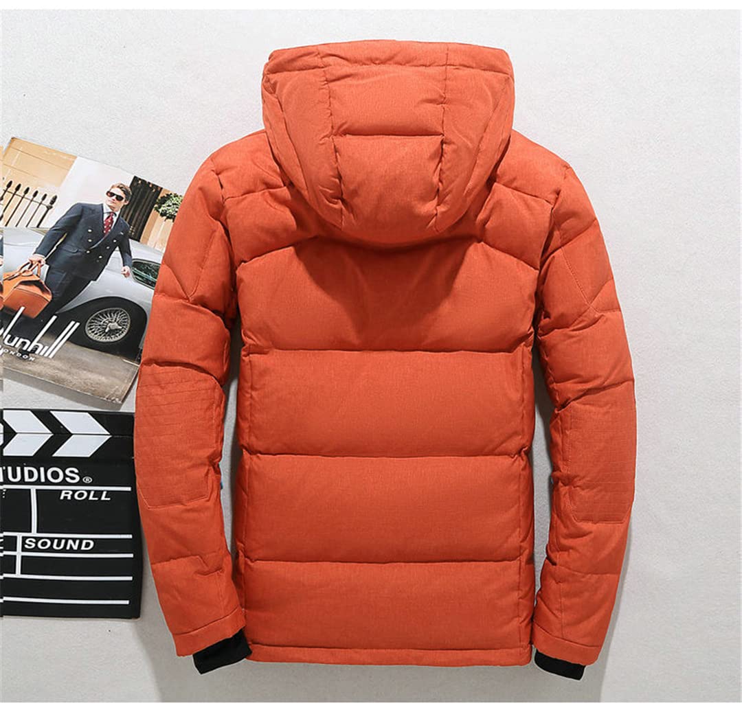 Veste d'hiver épaisse et chaude pour homme avec capuche en duvet de canard épais, parka décontractée avec de nombreuses poches