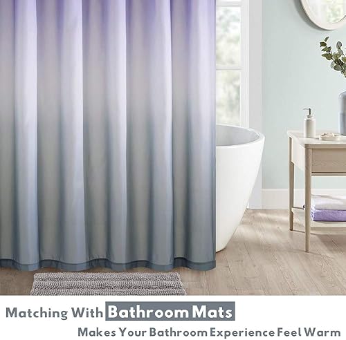 Miniatura 5 de KGORGE Cortina de ducha impermeable para baño, forro de cortinas de ducha estilo casa de campo, privacidad, decoración de habitación, ganchos de