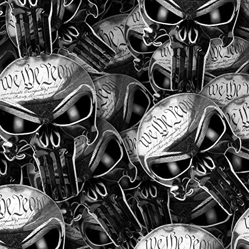 Hydrographics Film We The People Skulls Water Transfer Printing Film Hydro Dipping Dip Film Hydrographic Film Hydro Dip Film (Square Meter (19" X 78"))