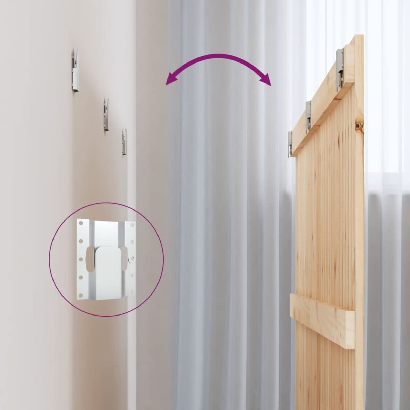 824913 Testiera da Parete 185x3x90 cm in Legno Massello di Pino Testata in Legno,Testata Letto Matrimoniale Muebles Dormitorio Spalliera Letto Testiere per Letto Matrimoniale