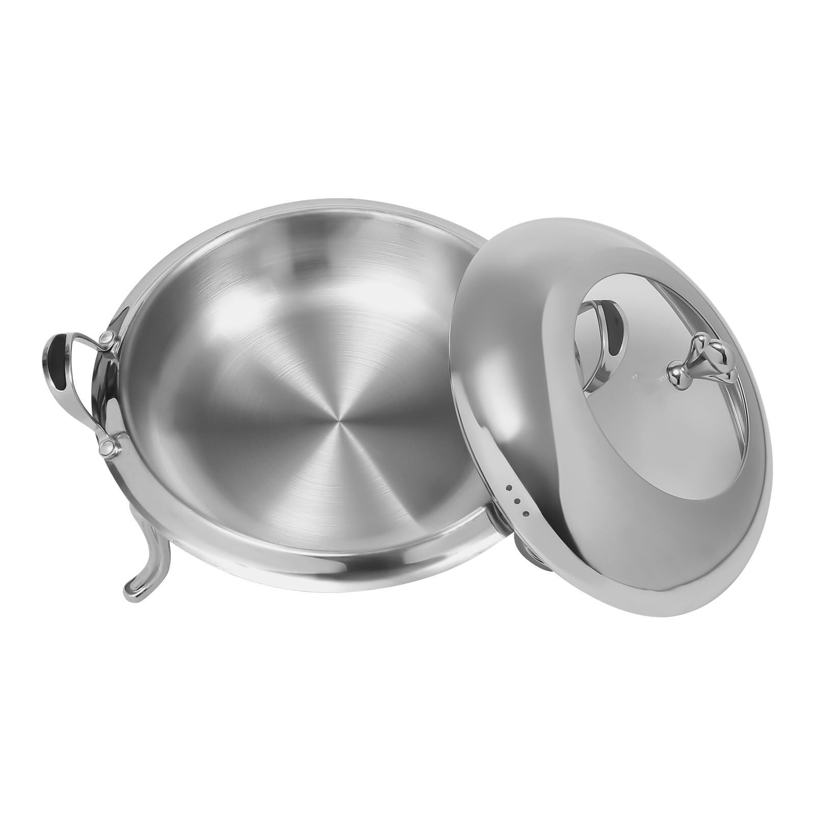 Scaldavivande Rotondo in Acciaio Inossidabile Chafer Roll Top