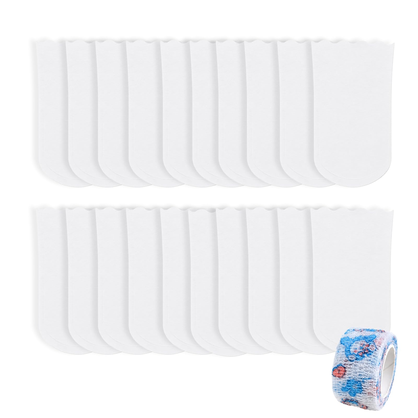 Elovara 20 Pcs Disposable Waterproof Dog Paw Socks Protector with Bandage