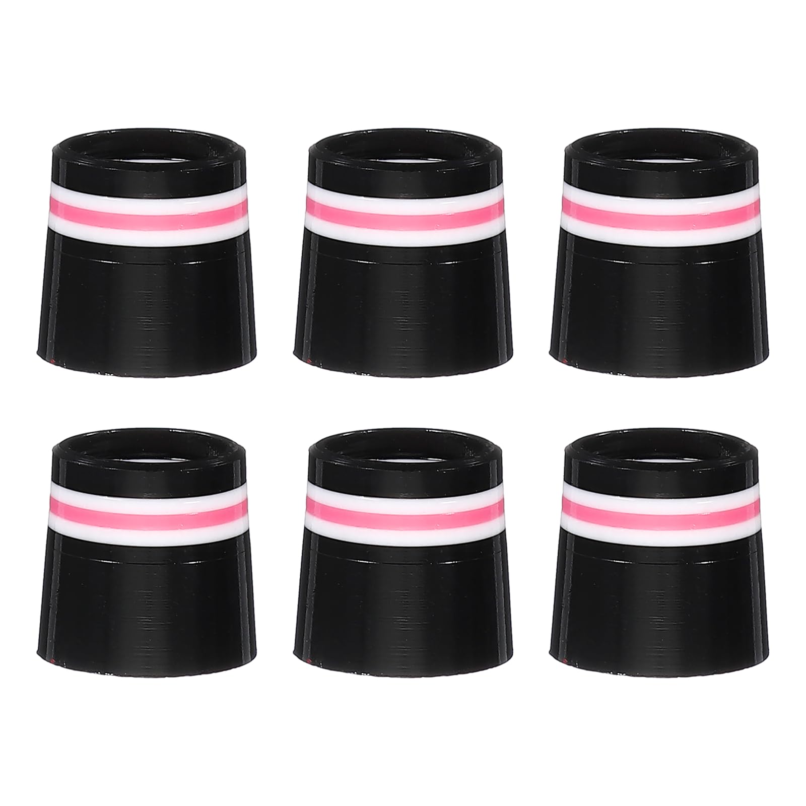 YELARXI Golf Ferrules, 12.7 mm Taper Tip Shaft Golf Iron Ferrules Durable CAP Shaft Tip Protector Replacement 6 Pcs & Pink & 0.37"-Fitting for Club Repair and Maintenance