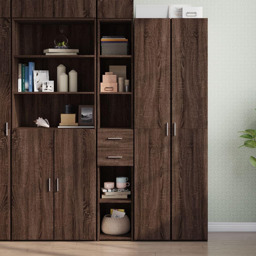 vidaXL Credenza Rovere Marrone 30x42,5x185 cm in Legno Multistrato