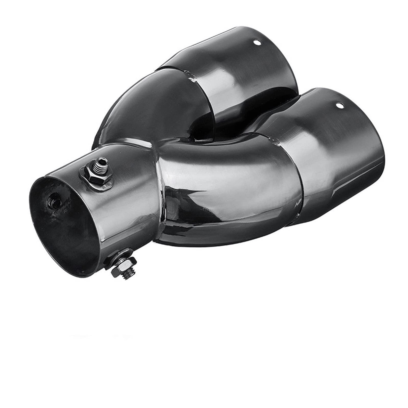 1 * 63mm 2.5 '' Universal Car Inlet Dual Rear Silenziatore Terminale di scarico Automobile Posteriore Tubo