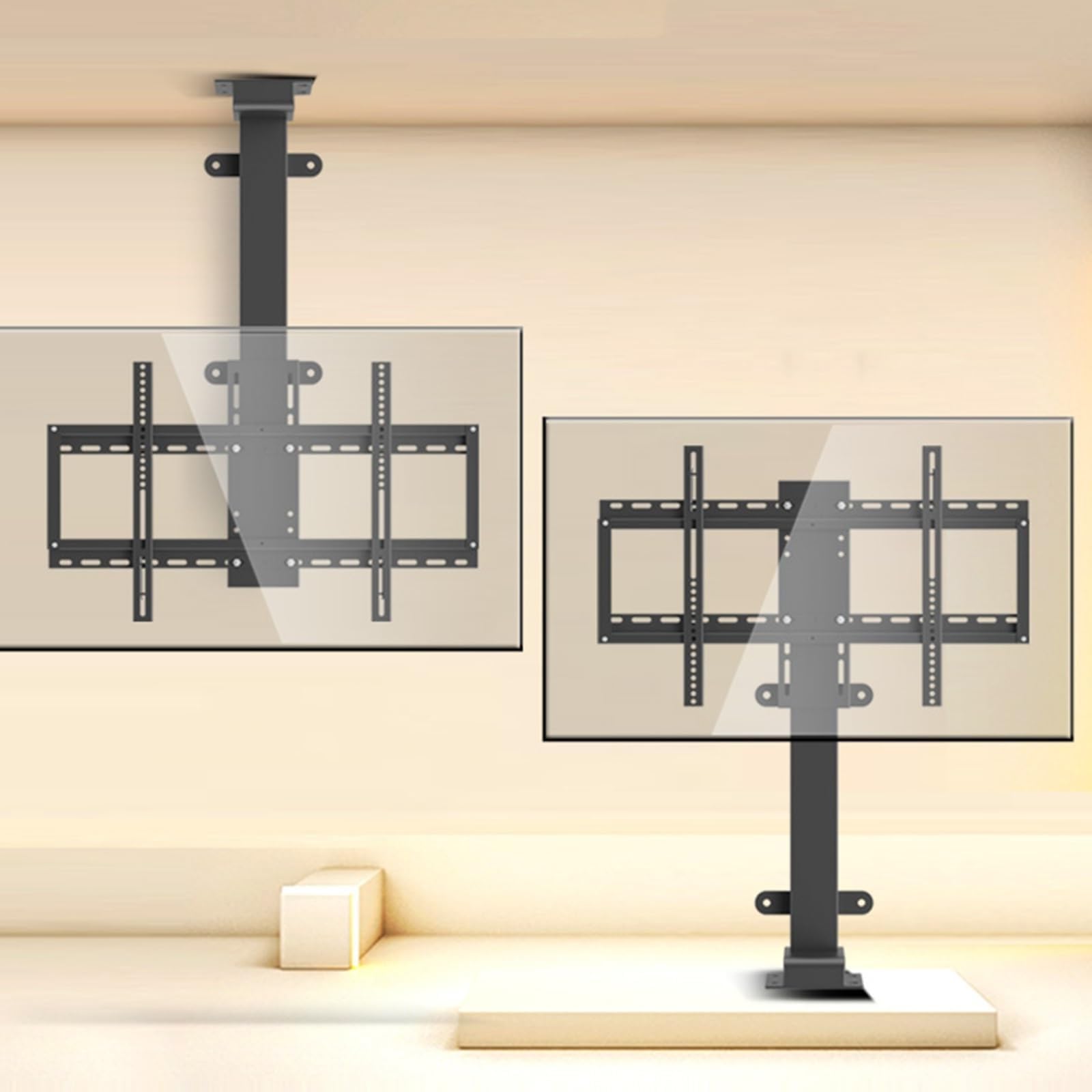 OLSKFUH Ceiling Tv Mount Stand - Adjustable Ceiling Screen Bracket For 26-70 Inch Tv Height Adjustable Electric Ceiling Hanger With Remote Control Load Capacity Up To 60 Kg Multi,