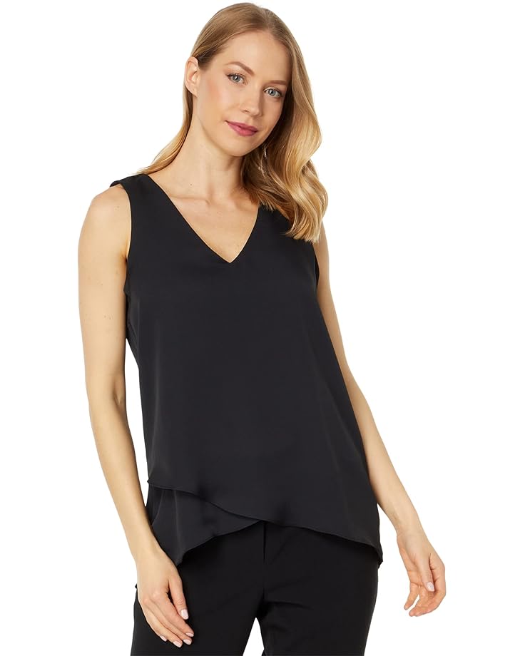 Vince Camuto Sleeveless V-Neck Overlap Blouse - Main View