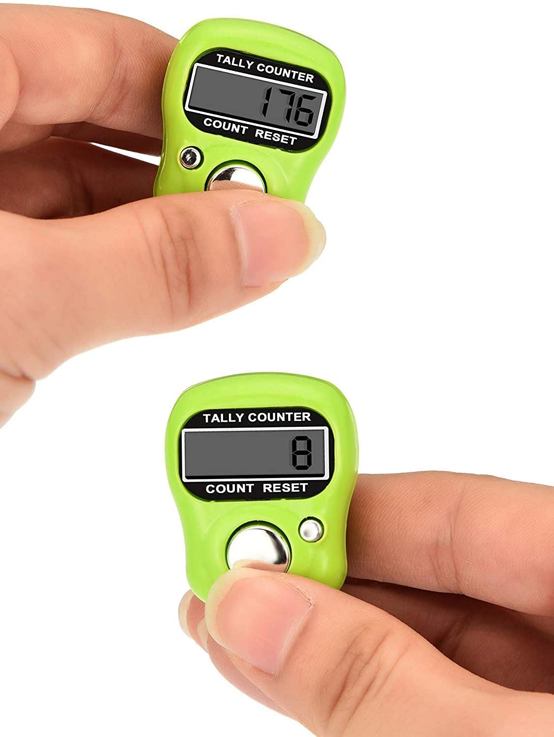 Portible Ring Type Manual Electronic Counter Finger Chanting with time, for Mantra Jaap All Religions Laps Counting for Running Swimming (Pack of 1). 1