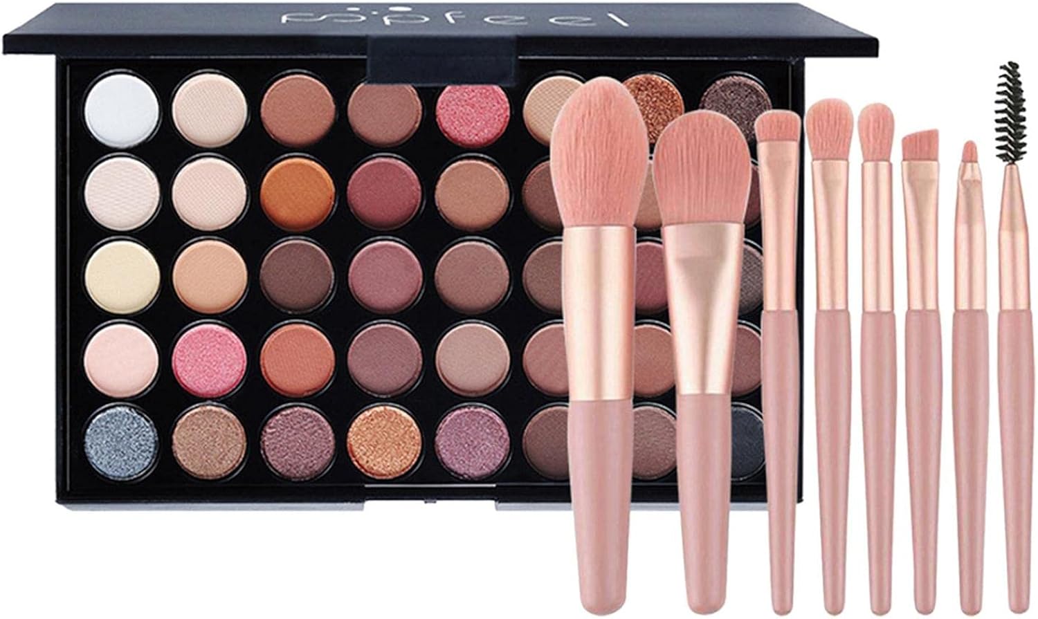 Bnan アイシャドウパレット 人気 安い 韓国風 可愛い 40色 ファッション マット 8pcs 柔らかい 防水長持ち 防汗 化粧ブラシ アイメイク道具 多機能 携帯便利 日常 通勤 通学 化粧品 プロ用 初心者 プレゼント 驚きの値段