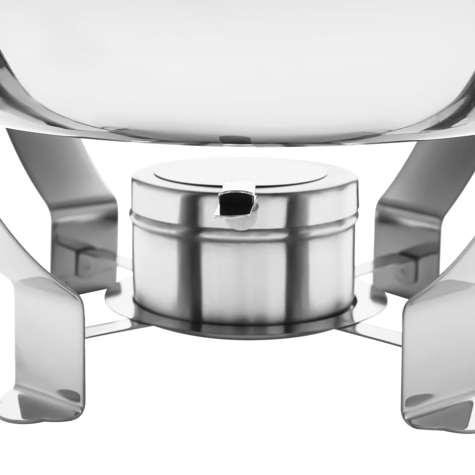 Scaldavivande rotondo in acciaio inox con coperchio appeso, scalda buffet autoportante per sala da pranzo e catering