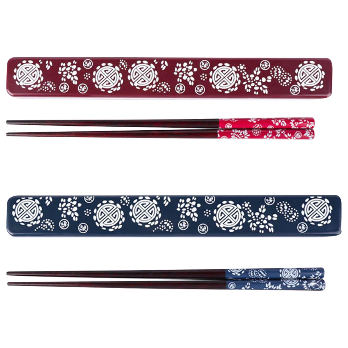 Baguettes avec Étui de Rangement, 2 Sets Bois Abs, Légères
