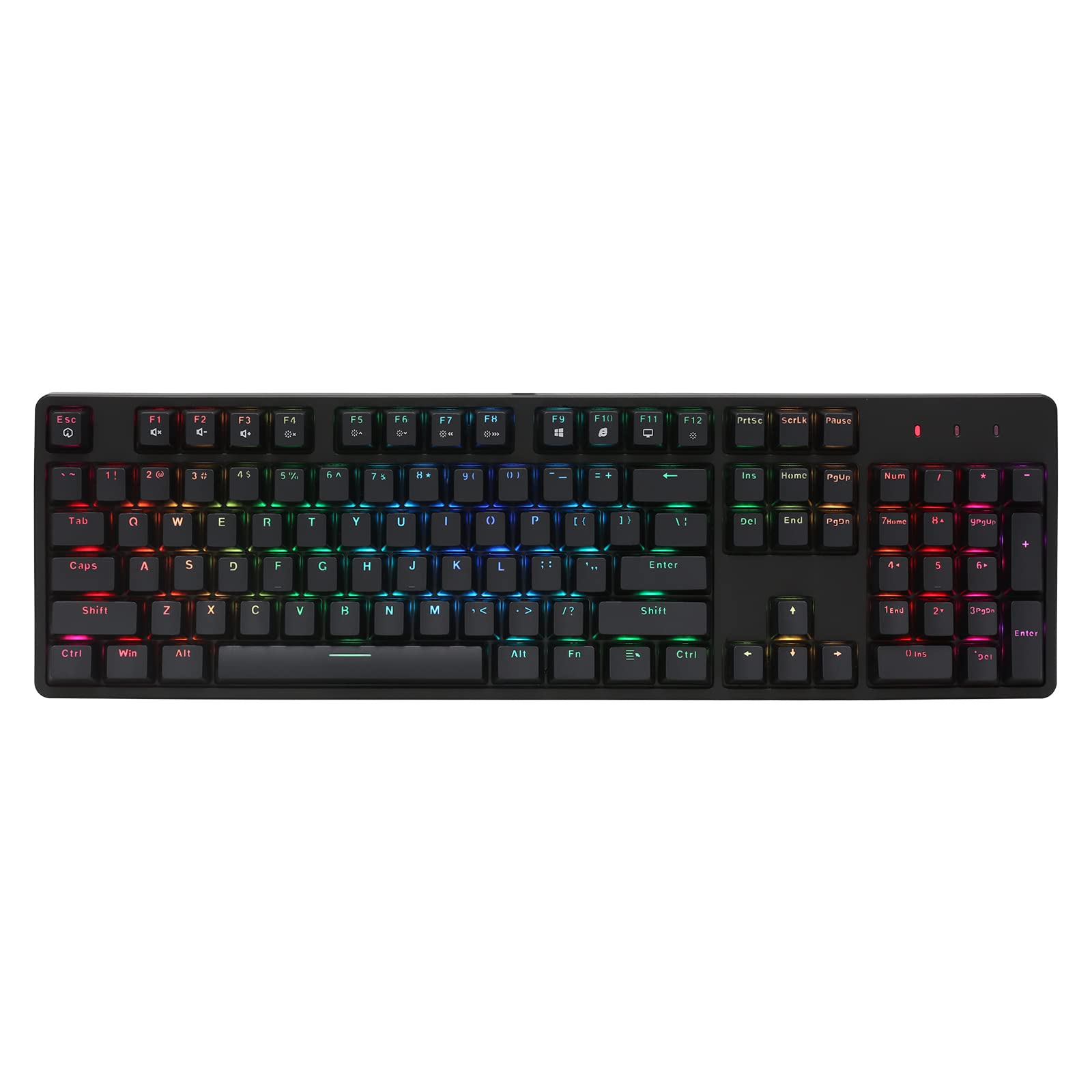 IROK FE87/104 RGB Mechanical Keyboard, Hot Swappable Gaming Keyboard, Customizable Backlit, Magnet Upper Cover Type-C Wired Keyboard for Mac Windows-Black/Red Switch