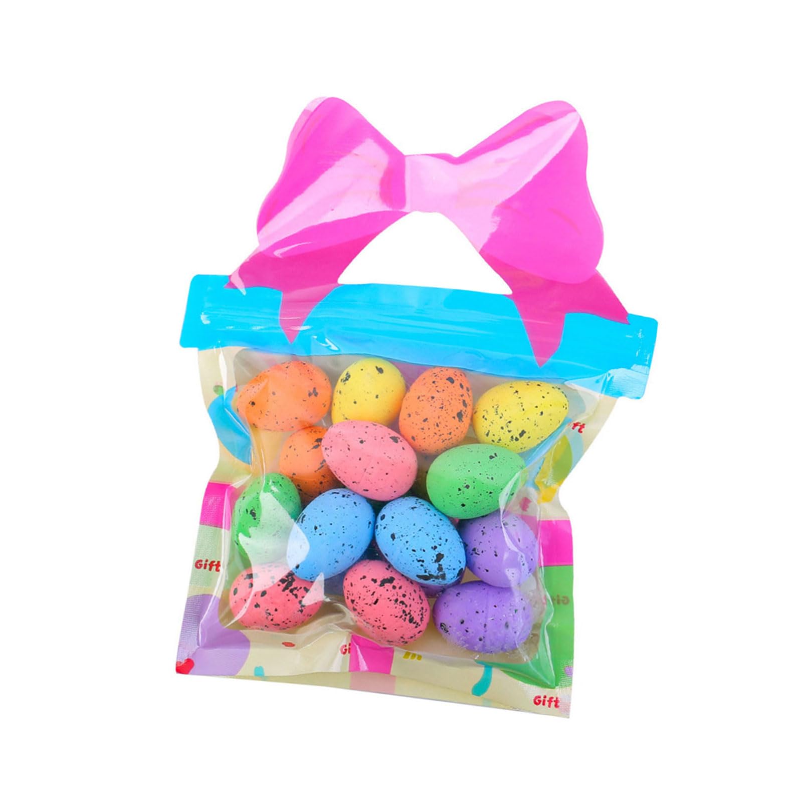 Elnwnnkc 18Pcs Colorful Speckled Eggs Ornament Small Foam Eggs Party Basket Fillers for Home Decoration Spring Parties Supplies Hanging