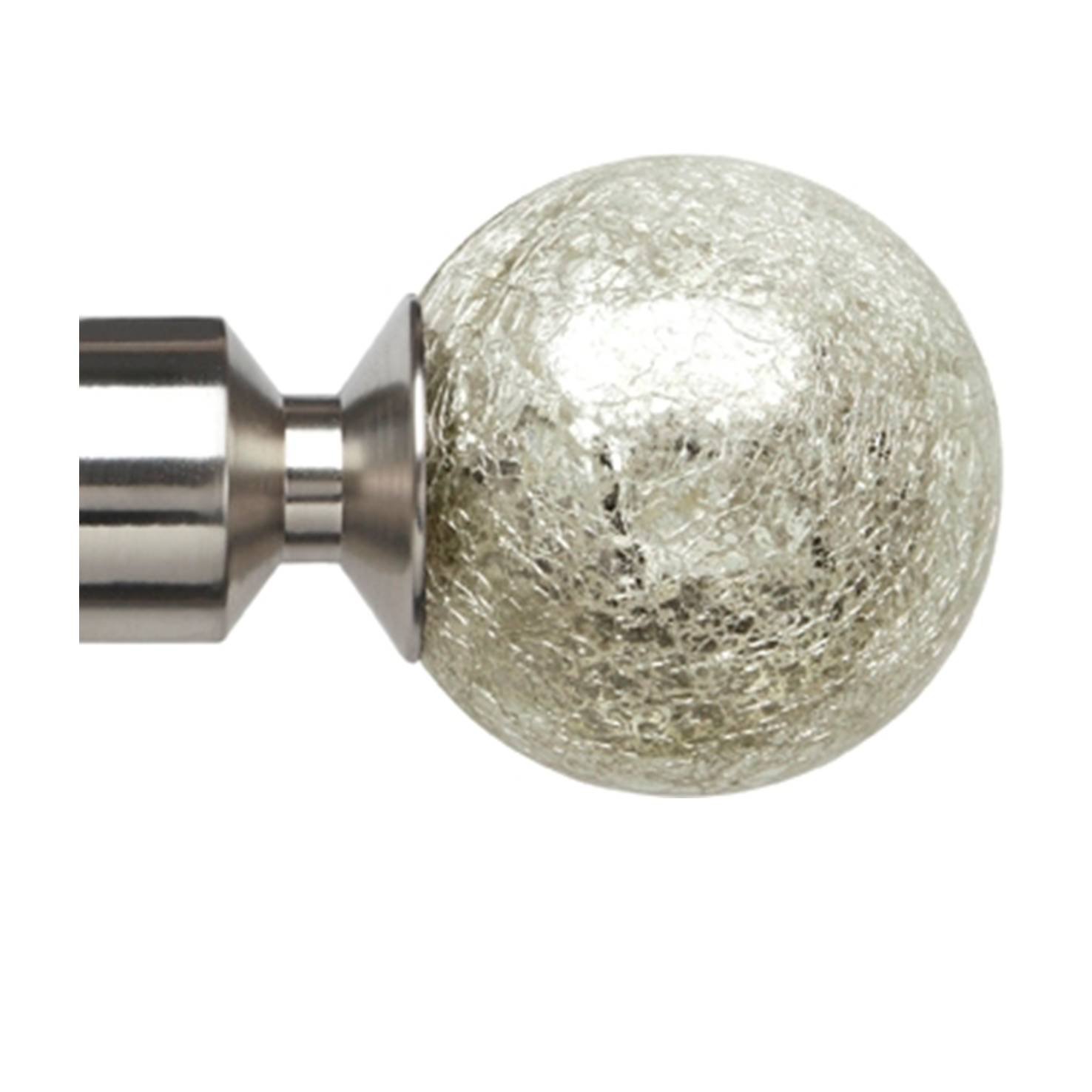 Speedy Satin Silver Empire 28Mm Curtain Pole Finials (1 Pair) (Satin Silver)