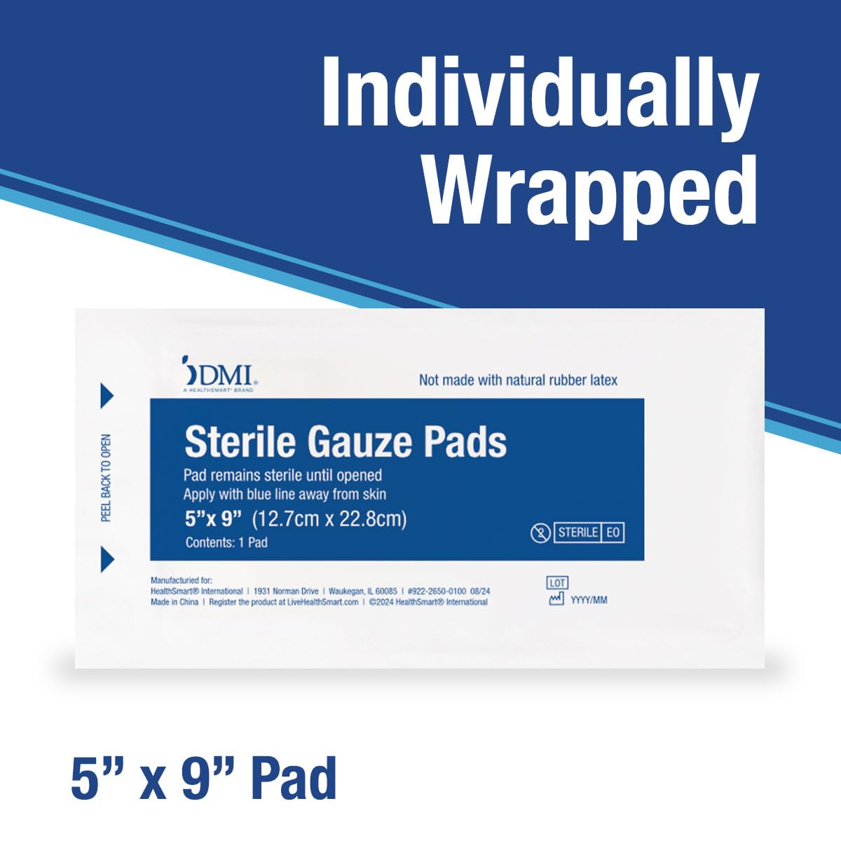 Amazon.com: DMI Sterile 20 Pack Abd Abdominal Combine Pads 5x9 Non 