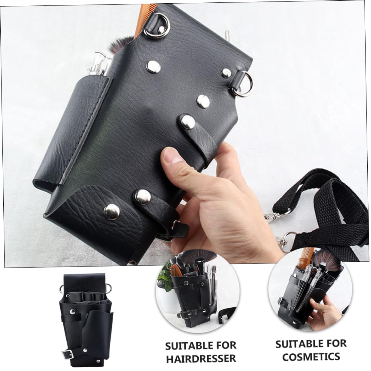 STOBAZA Hairdressing Scissors Bag Hair Stylist Scissors Pouch Waist Belt Bag for Hairdressers Scissor Cases for Hairstylists