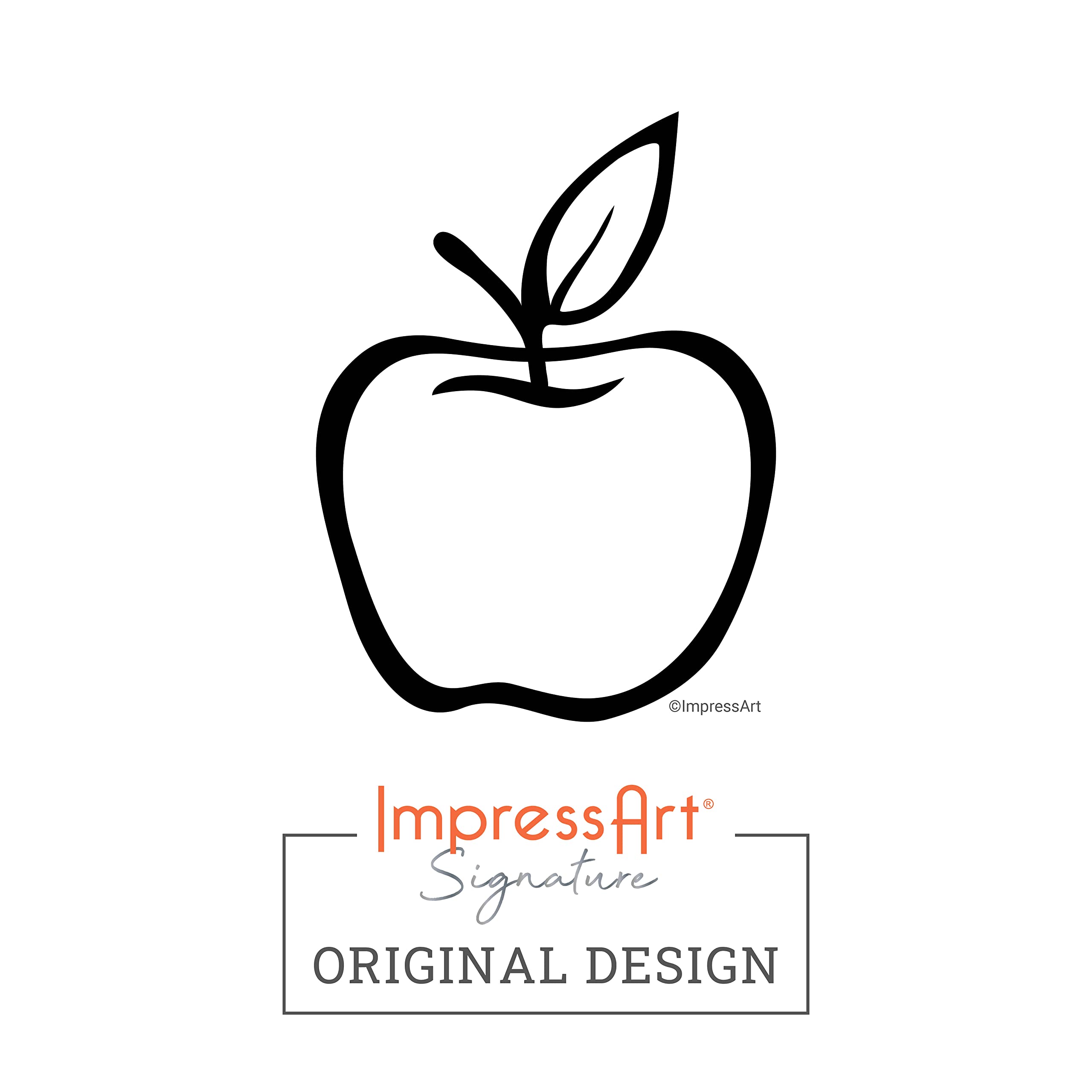 ImpressArt - Apple Metal Stamp for Creative DIY Handmade Steel Punch Crafts Projects & Jewelry Making, 6mm - Image 2