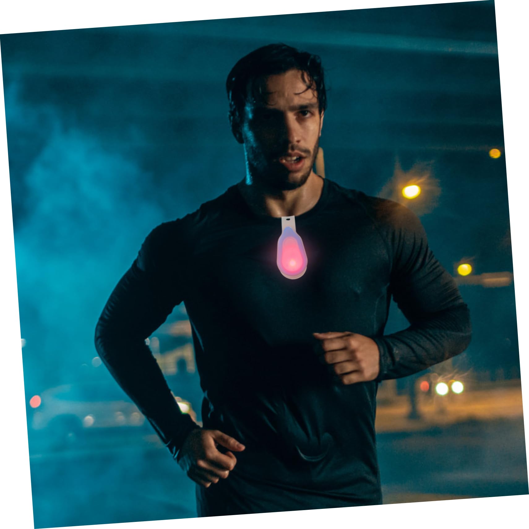 DOITOOL 4 Pcs Led Flashlight Mini Flashlights Mini Clips Blue Flashlight Night Safely Light Pocket Lavalier