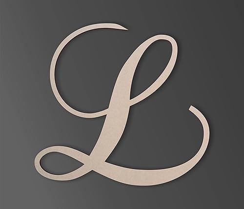 Miniatura 6 de Letra de madera cursiva L, para puerta delantera, para encima de la cuna, para guardería
