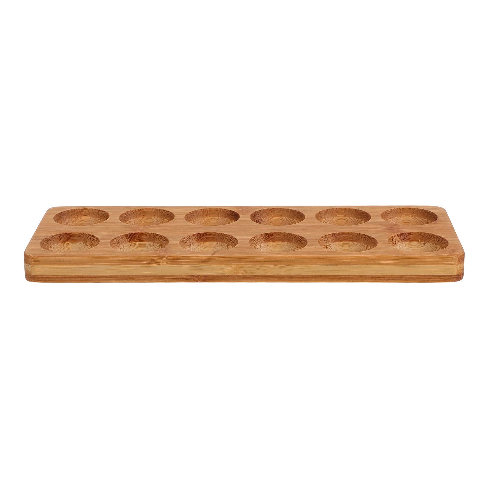 Bandeja de madera para huevos organizador de cocina con doce huecos estables