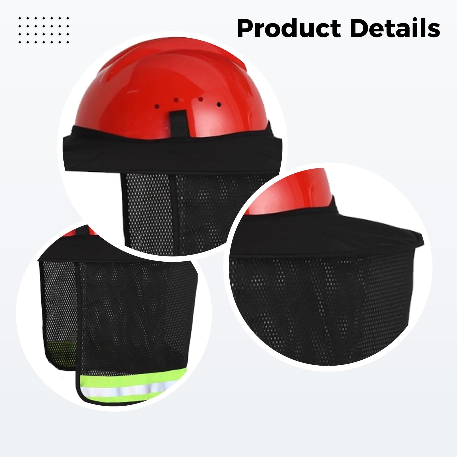 2 STK. Vollrand-Schutzhelm Sonnencape mit Nackenschlauch, reflektierendem Sicherheitsdesign, faltbarem atmungsaktivem Mesh-Gesichtsschutz für Sommerarbeit im Freien, Schwarz