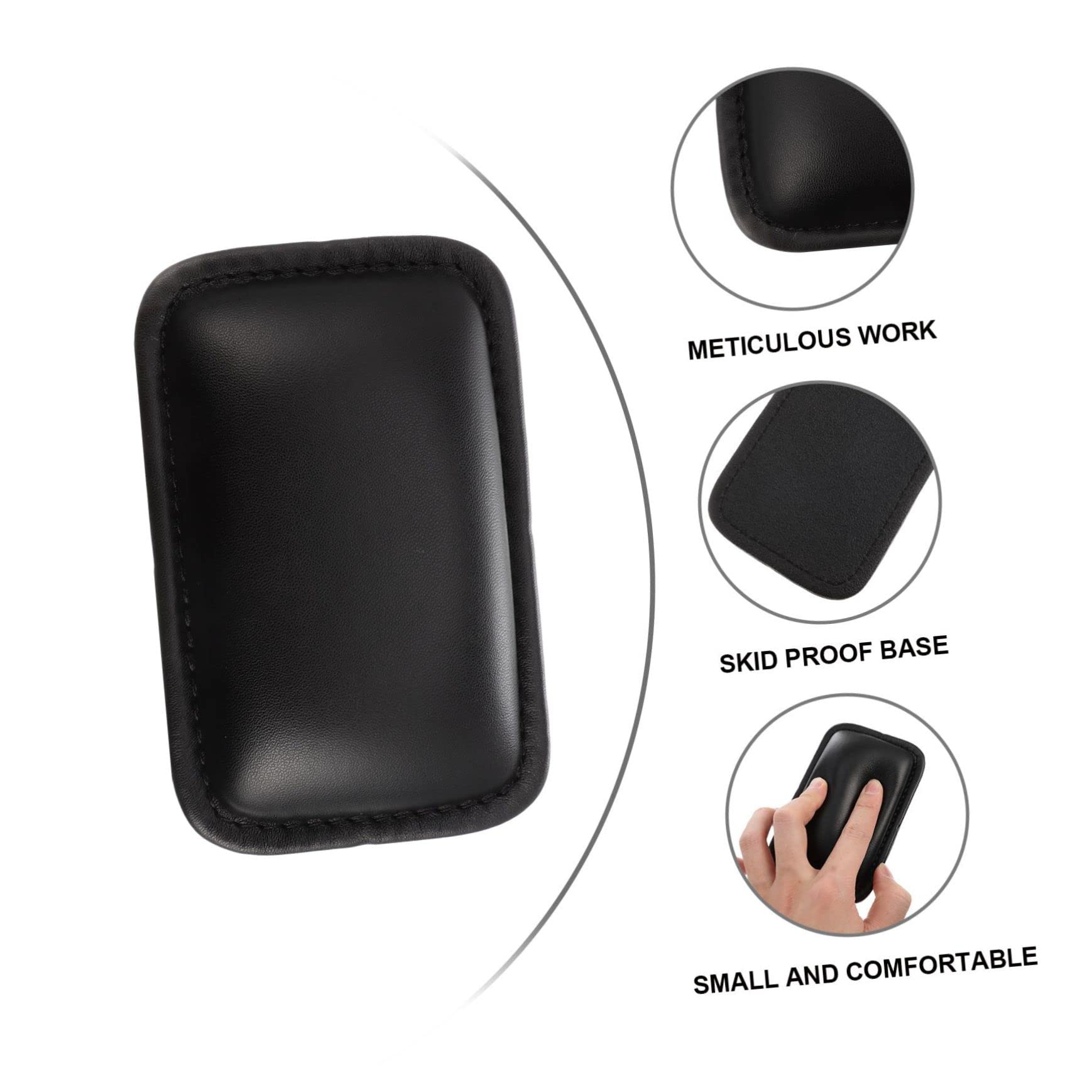 OSALADI 3 Ensembles Tapis De Repose Poignet Cuir Pour Souris Et Clavier Lot Support Élastique Pour Épaules Noir Confort Ergonomique Pour Pc Et Ordinateurs Portables 2 Pièces * 3