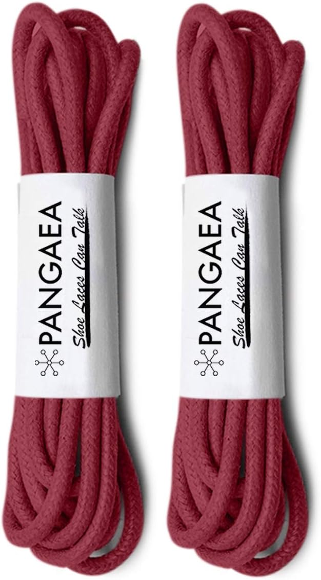 [4 Laces] 2-Pair Pack Waxed Round Oxford Shoe Laces for Dress Shoes Chukka 3/32Inch Thin