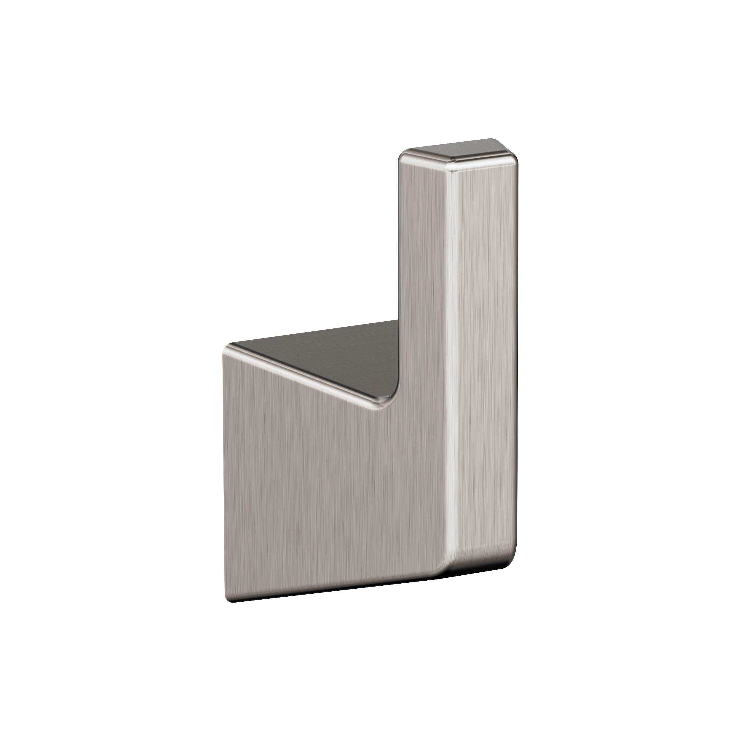 Amerock | Single Robe Hook | Satin Nickel | Blackrock | Towel Hook | Bath Hardware | Bathroom Accessories — image 1