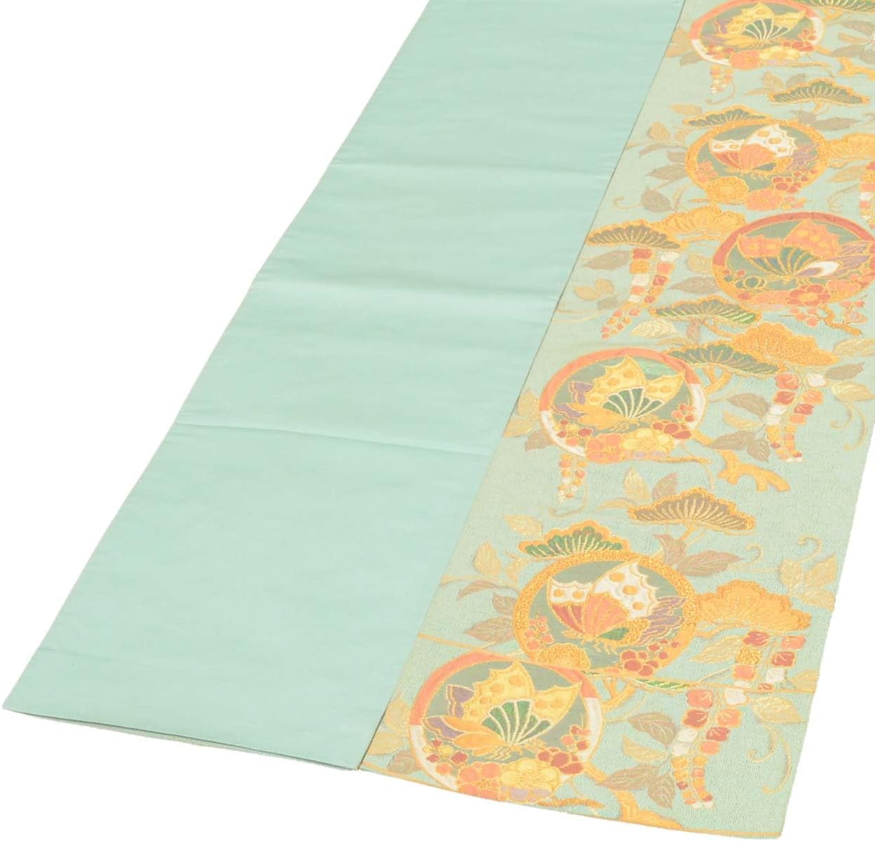 [着物ひととき] 中古着物 袋帯 正絹 金 リサイクル 帯 絹 美品 糸 ふくれ織り 特品 六通柄 桃山揚羽蝶 着物 フォーマル 振