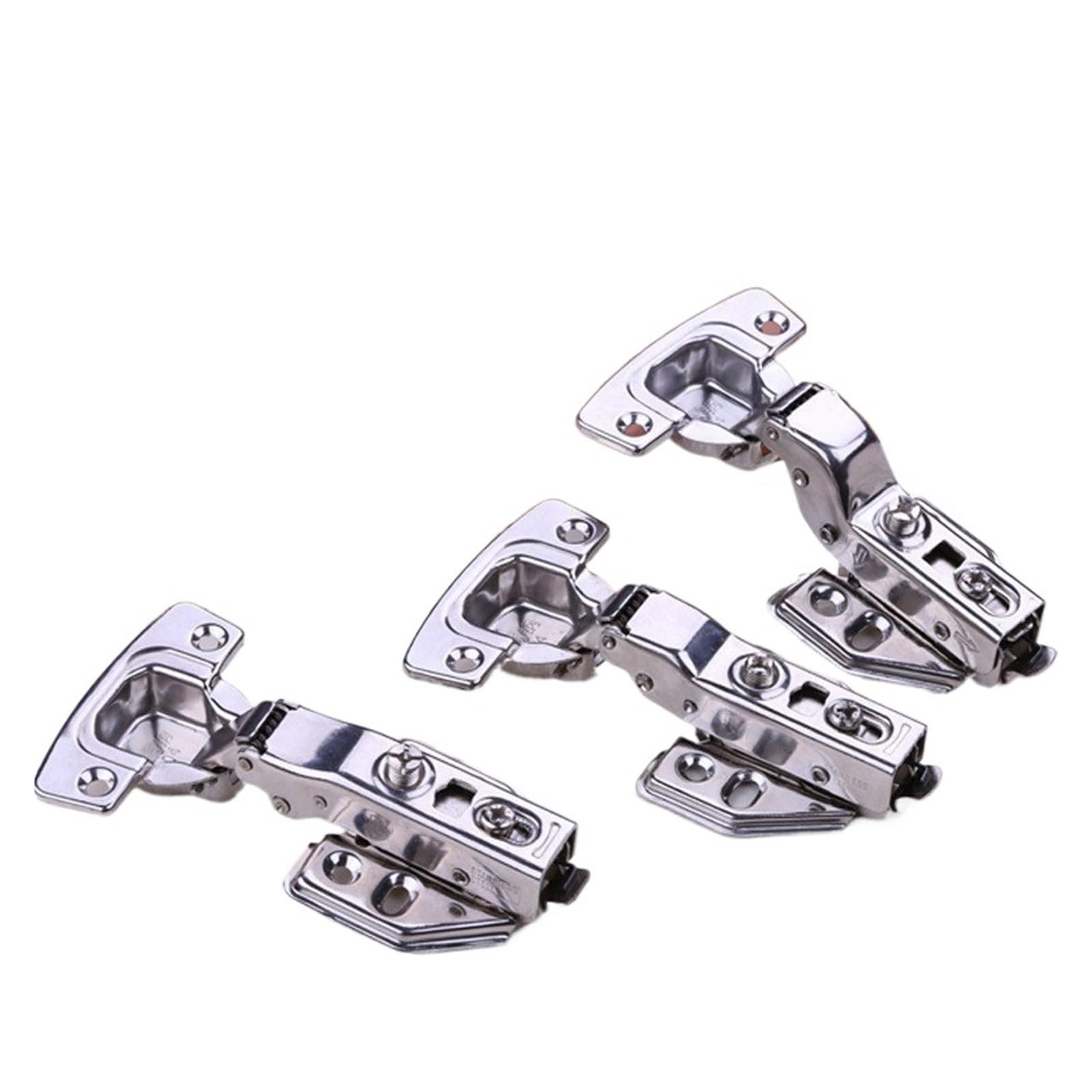 Wwanbgia Half Overlay Stainless Steel Hydraulic Cabinet Hinge With Damper - Soft Close Wardrobe & Cupboard Door Hinges For Diy Furniture Projects(,1 Pcs)