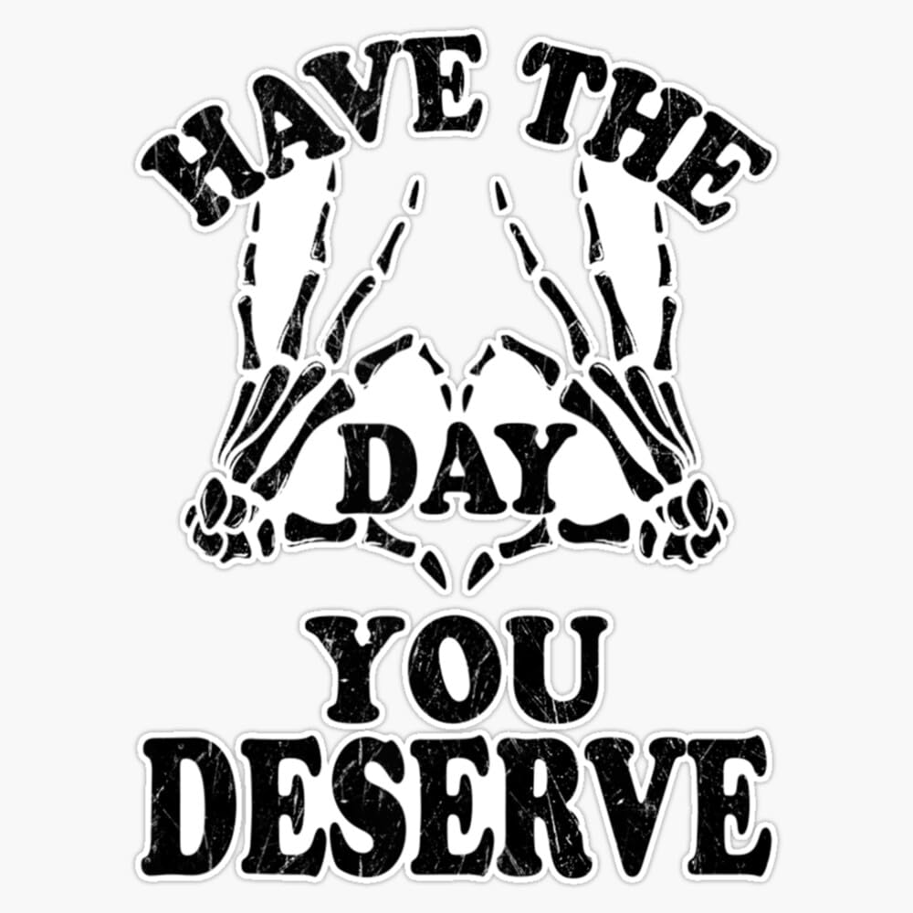 Boho Rainbow Karma Quote-Have The Day You Deserve Sticker Vinyl Waterproof Sticker Decal Car Laptop Wall Window Bumper Sticker 5"