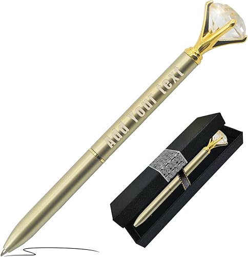 Miniatura 1 de 1 a 500 bolígrafos de diamante personalizados con cristal, bolígrafo de lujo a granel personalizado con texto de nombre grabado, regalo