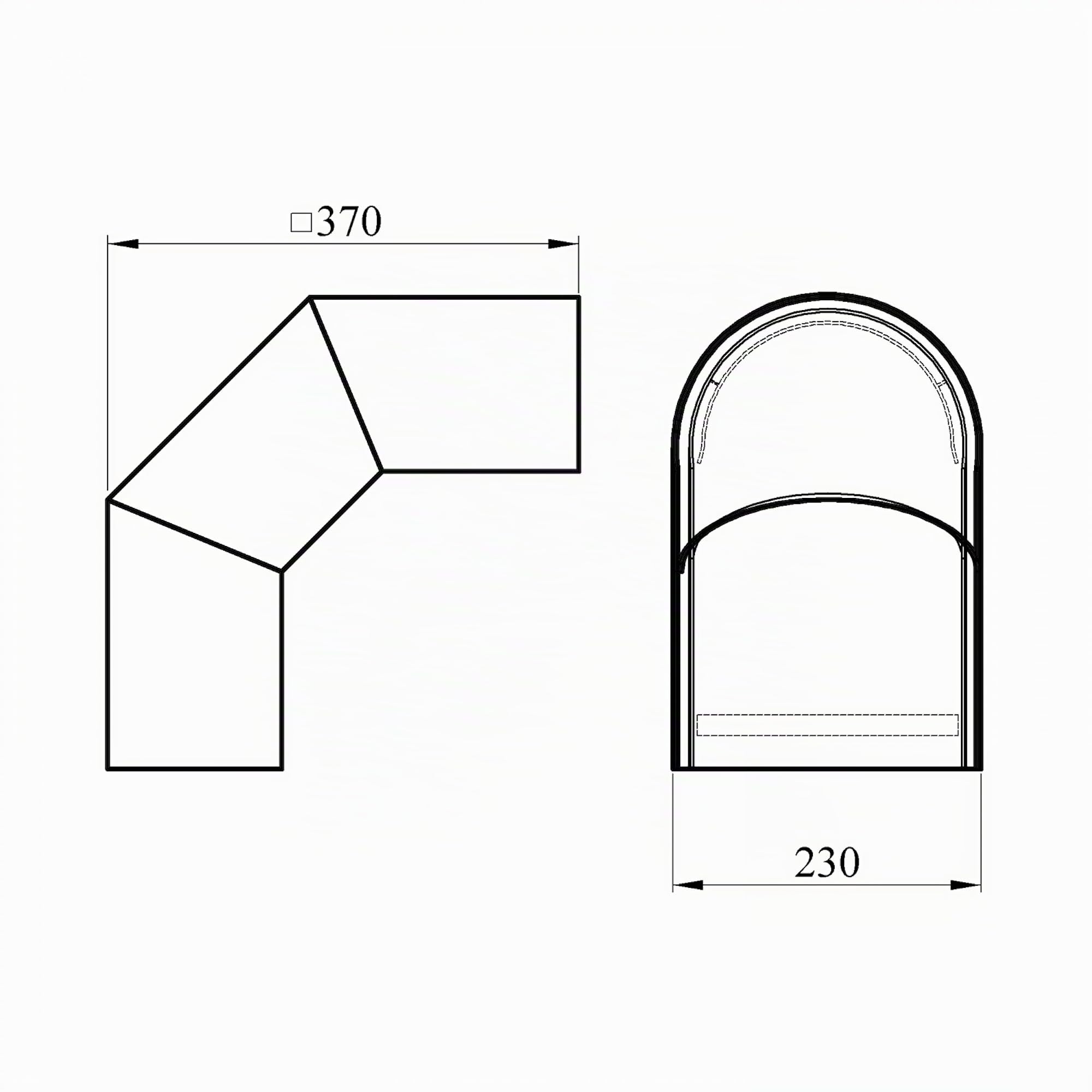 raik Thermoschild für 90° Rauchrohrbogen 150 mm Durchmesser schwarz Stahl 2 mm, Senotherm-beschichtet, Hitzeschutz für Kamin- und Ofenrohre Made in EU