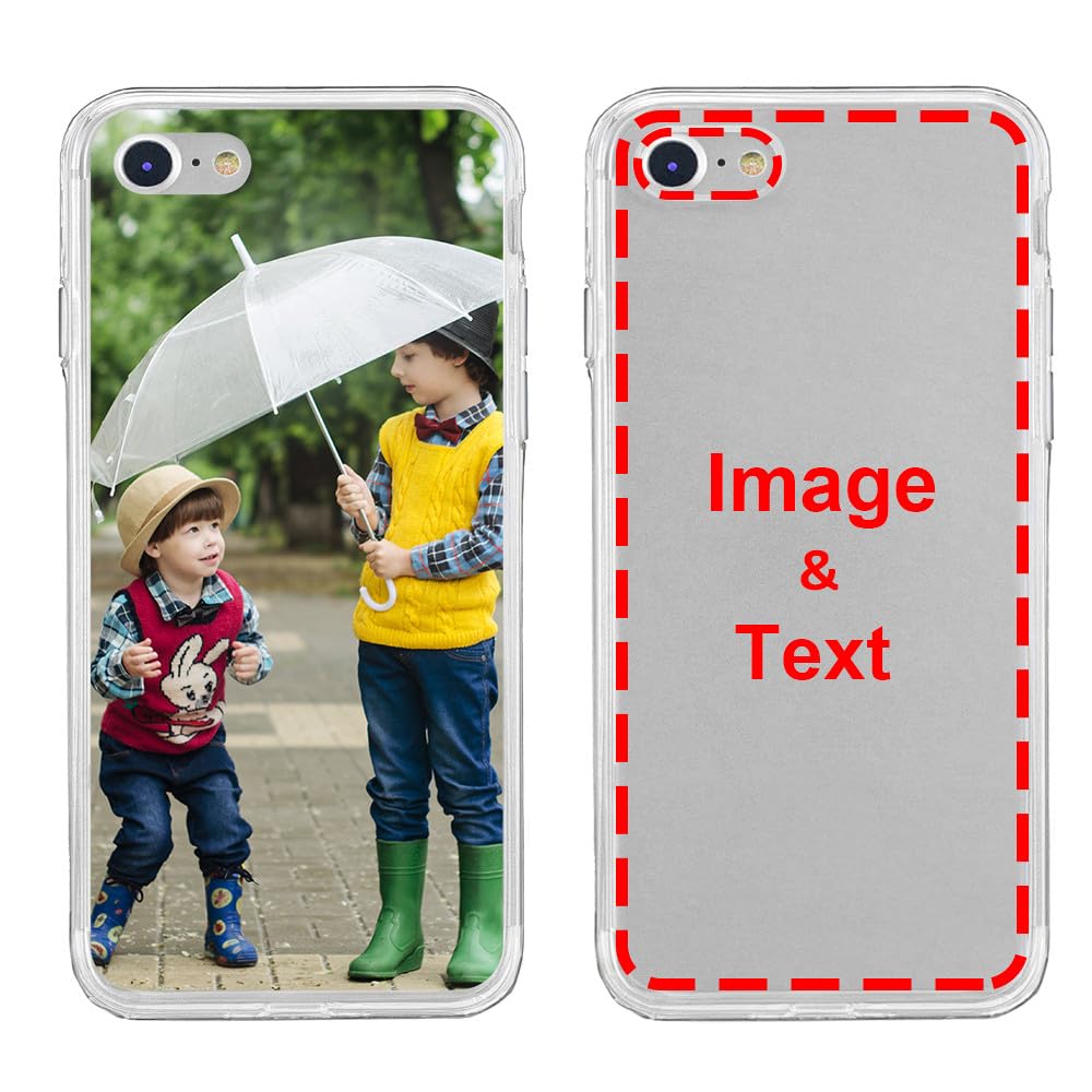 MXCUSTOM Custom Phone Case for Apple iPhone SE 2022 2020 iPhone 8 iPhone 7, Customized Personalized with Photo Image Text Picture Design Make Your Own