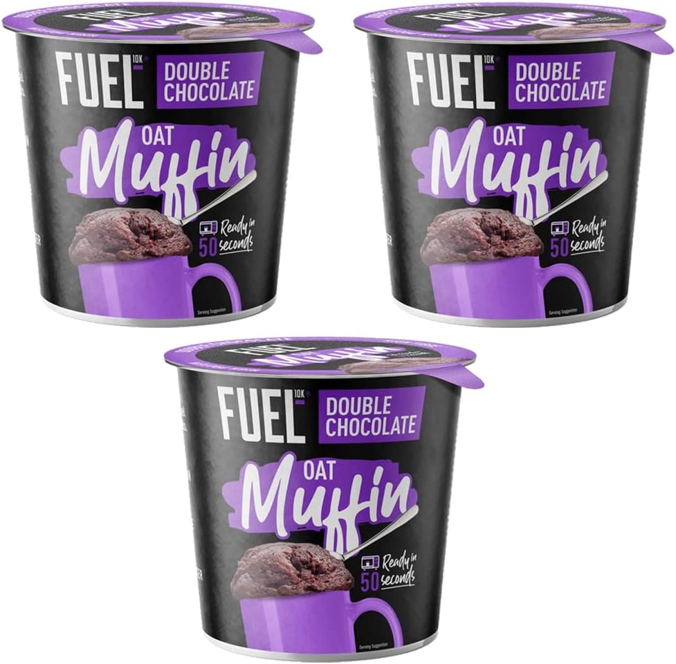 3 x 60g Double Chocolate Muffin High Fibre High Protein Easy To Make